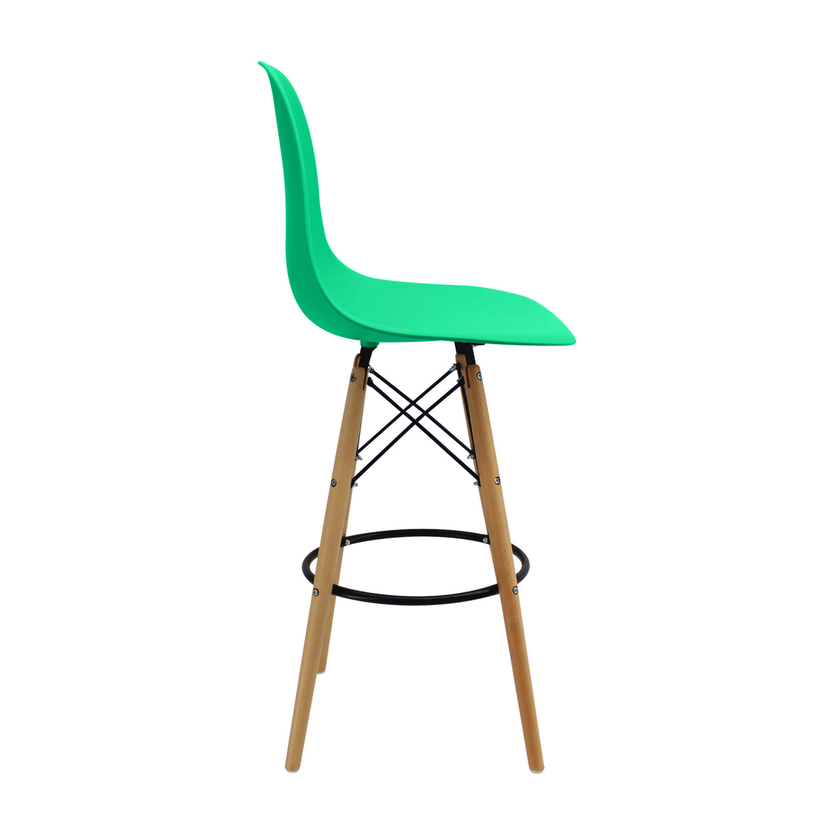 Set x 2 Sillas de Bar DKR Eames Verde Menta 56 cm Diseño Moderno - Sillas y Butacos | Bylmo