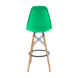 Set x 2 Sillas de Bar DKR Eames Verde Menta 56 cm Diseño Moderno - Sillas y Butacos | Bylmo