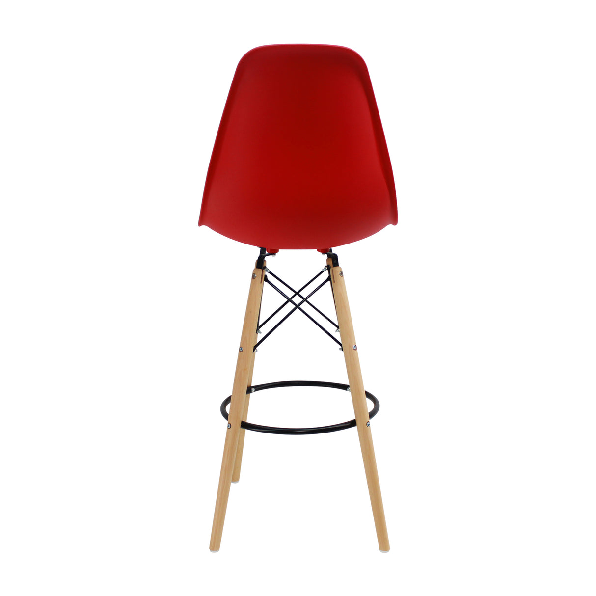 Set x 2 Sillas de Bar DKR Eames Rojas 56x106cm Modernas - Sillas y Butacos | Bylmo