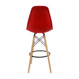 Set x 2 Sillas de Bar DKR Eames Rojas 56x106cm Modernas - Sillas y Butacos | Bylmo