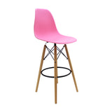 Set x 2 Sillas de Bar DKR Eames Rosado Moderna 56 cm - Sillas y Butacos | Bylmo