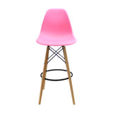 Set x 2 Sillas de Bar DKR Eames Rosado Moderna 56 cm - Sillas y Butacos | Bylmo