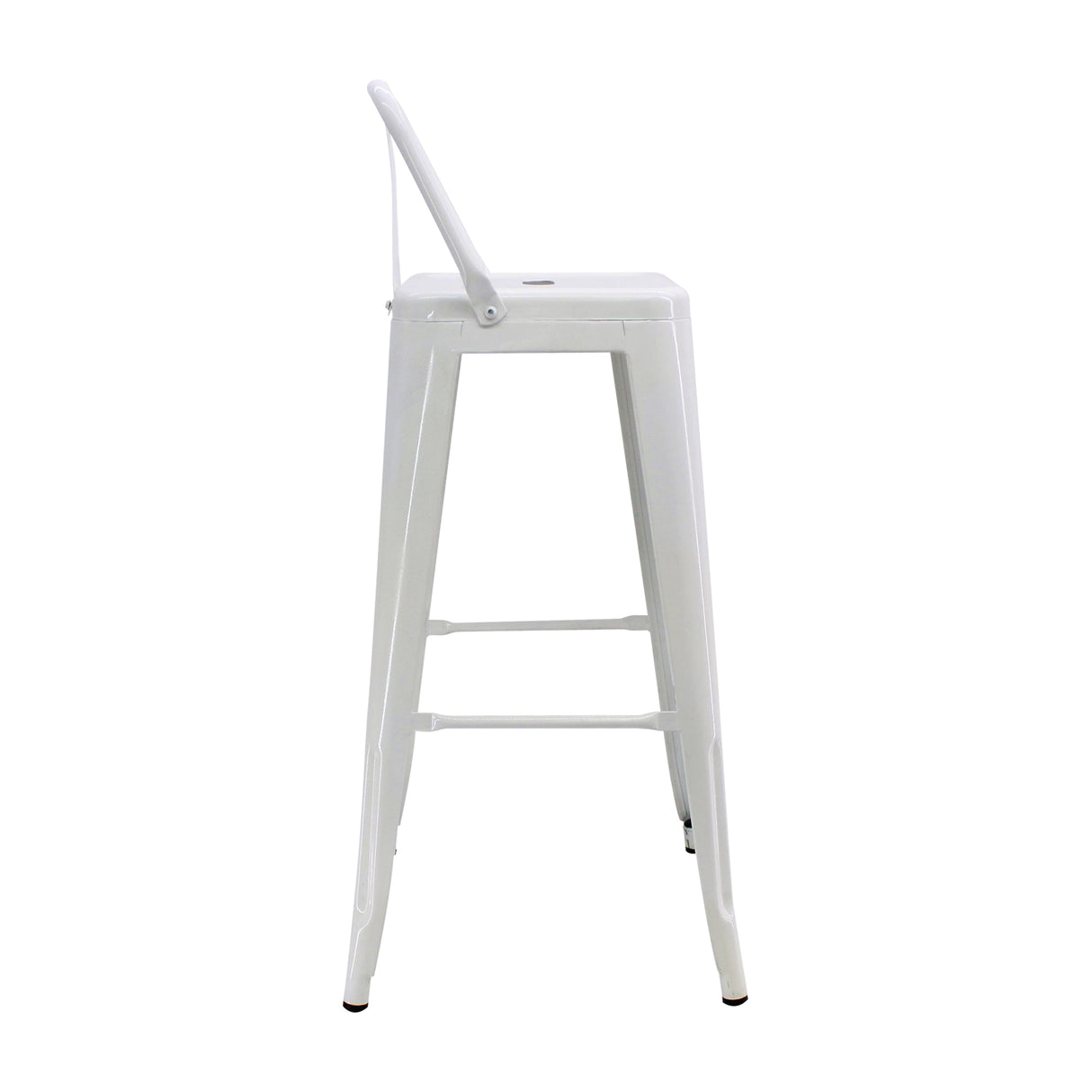 Silla Bar Titan Blanco Moderna Metal 41.5x78 cm Resistente - Sillas y Butacos | Bylmo