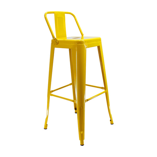 Silla Bar Titan Amarillo Metal 41.5x78cm Diseño Moderno