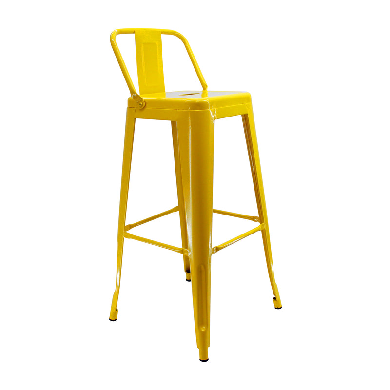 Silla Bar Titan Amarillo Metal 41.5x78cm Diseño Moderno