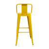 Silla Bar Titan Amarillo Metal 41.5x78cm Diseño Moderno