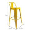 Silla Bar Titan Amarillo Metal 41.5x78cm Diseño Moderno