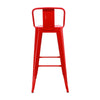 Silla Bar Titan Roja 41.5x78cm Estructura Metal