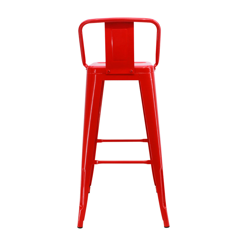 Silla Bar Titan Roja 41.5x78cm Estructura Metal