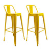 Set X 2 Sillas De Bar Titan Amarillo Moderno 41.5x78cm