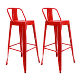 Set x 2 Sillas de Bar Titan 41.5x78cm Rojo - Sillas y Butacos | Bylmo