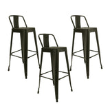 Set x 3 Sillas de Bar Titan Bronce Metal 41.5 cm Resistente - Sillas y Butacos | Bylmo