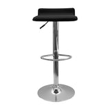 Silla Bar Wave Altura Regulable 38x79cm Cuero Ecológico Negro - Sillas y Butacos | Bylmo