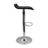 Silla Bar Wave Altura Regulable 38x79cm Cuero Ecológico Negro - Sillas y Butacos | Bylmo