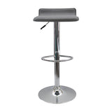 Silla Bar Wave Moderno 38x79cm Gris Altura Regulable Cuero Ecológico - Sillas y Butacos | Bylmo
