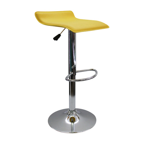 Silla Bar Wave Altura Regulable Amarillo 38x79cm Eco Cuero