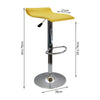 Silla Bar Wave Altura Regulable Amarillo 38x79cm Eco Cuero