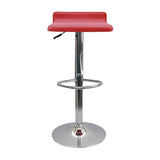 Silla Bar Wave Roja 38x79cm Cuero Ecológico Altura Ajustable - Sillas y Butacos | Bylmo