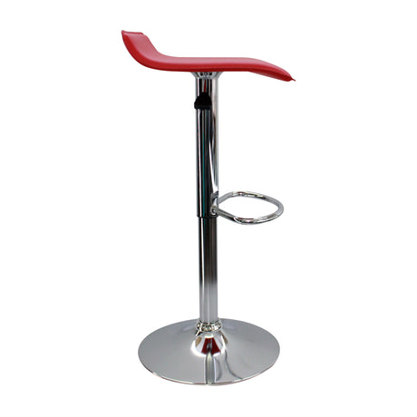 Silla Bar Wave Roja 38x79cm Cuero Ecológico Altura Ajustable - Sillas y Butacos | Bylmo