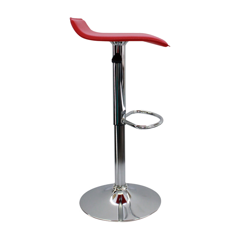 Silla Bar Wave Roja 38x79cm Cuero Ecológico Altura Ajustable