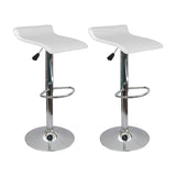 Set x 2 Sillas de Bar Wave Blanco 38x79cm Altura Regulable - Sillas y Butacos | Bylmo