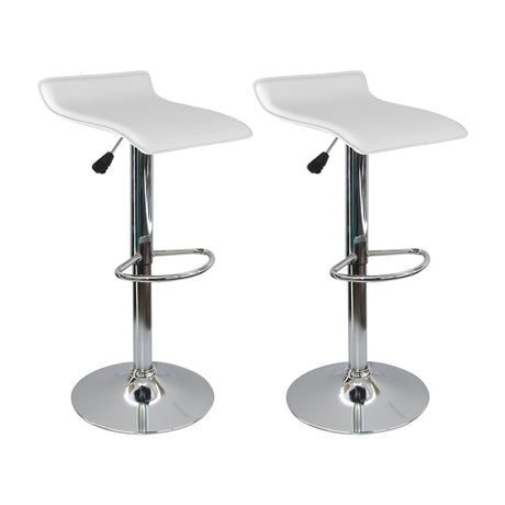 Set x 2 Sillas de Bar Wave Blanco 38x79cm Altura Regulable - Sillas y Butacos | Bylmo