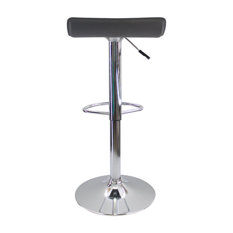 Set x 3 Sillas de Bar Wave Gris Elegante Cromado y Cuero 38x79cm - Sillas y Butacos | Bylmo