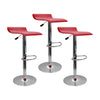 Set X 3 Sillas De Bar Wave Ajustables En Altura Rojo 38x79cm