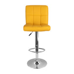 Silla Bar Confort Amarillo Altura Ajustable Giratoria Moderna