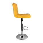 Silla Bar Confort Amarillo Altura Ajustable Giratoria Moderna