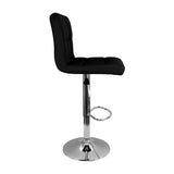 Set x 2 Sillas de Bar Confort Giratorias Alturas Ajustables Cuero Negro - SILLAS Y BUTACOS | Bylmo