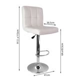 Set x 2 Sillas de Bar Confort Giratorias Ajustables en Altura Blanca - SILLAS Y BUTACOS | Bylmo