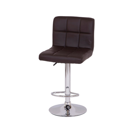 Set x 2 Sillas de Bar Confort Giratorias Altura Ajustable Cuero Ecológico Café - SILLAS Y BUTACOS | Bylmo