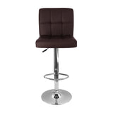 Set x 2 Sillas de Bar Confort Giratorias Altura Ajustable Cuero Ecológico Café - SILLAS Y BUTACOS | Bylmo