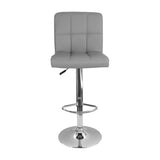 Set x 2 Sillas de Bar Confort Giratorias Altas Gris Altura Ajustable - SILLAS Y BUTACOS | Bylmo