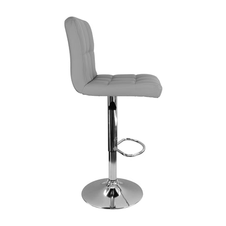 Set x 2 Sillas de Bar Confort Giratorias Altas Gris Altura Ajustable - SILLAS Y BUTACOS | Bylmo