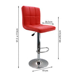 Set x 3 Sillas de Bar Confort Giratorias Altura Ajustable Rojas - SILLAS Y BUTACOS | Bylmo