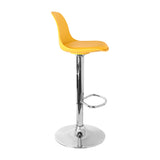 Set x 3 Sillas de Bar July Amarillo Cuero Ecológico Ajustable en Altura - SILLAS Y BUTACOS | Bylmo