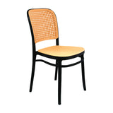 Silla de Comedor Amis Polipropileno 40x46 cm Negra y Beige Moderna - SILLAS Y BUTACOS | Bylmo