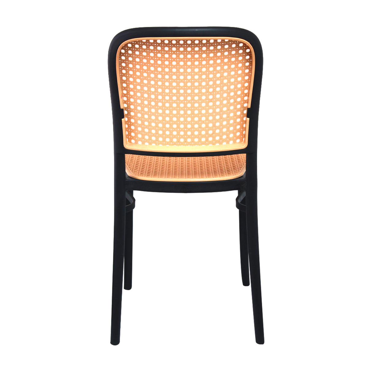 Silla de Comedor Amis Polipropileno 40x46 cm Negra y Beige Moderna - SILLAS Y BUTACOS | Bylmo