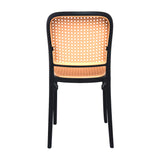 Silla de Comedor Amis Polipropileno 40x46 cm Negra y Beige Moderna - SILLAS Y BUTACOS | Bylmo