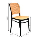 Silla de Comedor Amis Polipropileno 40x46 cm Negra y Beige Moderna - SILLAS Y BUTACOS | Bylmo