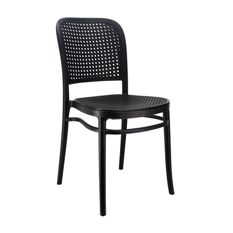 Silla de Comedor Amis Moderna Negra Polipropileno 40x46cm - SILLAS Y BUTACOS | Bylmo