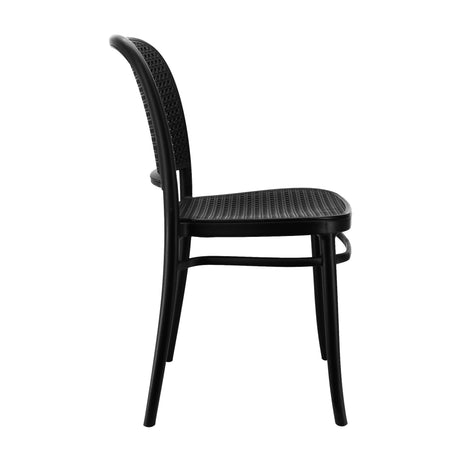 Silla de Comedor Amis Moderna Negra Polipropileno 40x46cm - SILLAS Y BUTACOS | Bylmo