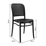Silla de Comedor Amis Moderna Negra Polipropileno 40x46cm - SILLAS Y BUTACOS | Bylmo