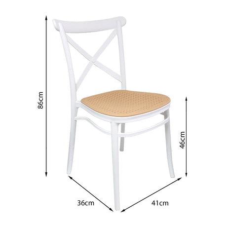 Silla de Comedor Plast Clásica Blanco 41x86cm - SILLAS Y BUTACOS | Bylmo