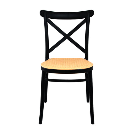 Silla de Comedor Plast Moderna Negra 41x86cm - SILLAS Y BUTACOS | Bylmo