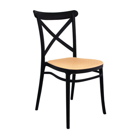 Silla de Comedor Plast Moderna Negra 41x86cm - SILLAS Y BUTACOS | Bylmo