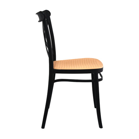 Silla de Comedor Plast Moderna Negra 41x86cm - SILLAS Y BUTACOS | Bylmo