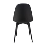 Silla de Comedor BP Moderna Negra con Asiento Acolchado de Poliuretano - SILLAS Y BUTACOS | Bylmo